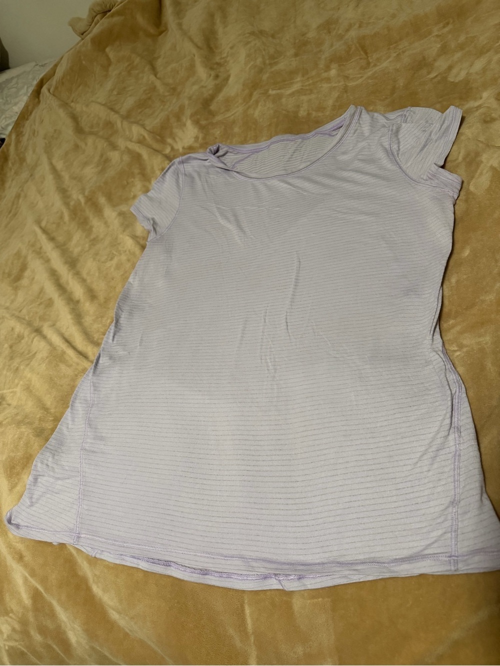 Lululemon athletics Another Mile Heathered Sheer Violet Short Sleeve Top Large